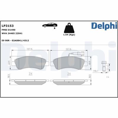 DELPHI LP3153 EAN: 5012759532690.