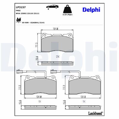 DELPHI LP3157 EAN: 5012759532737.