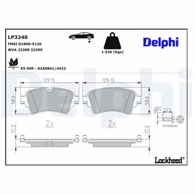 DELPHI LP3240 EAN: 5012759974018.