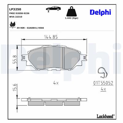 DELPHI LP3250 EAN: 5012759977347.