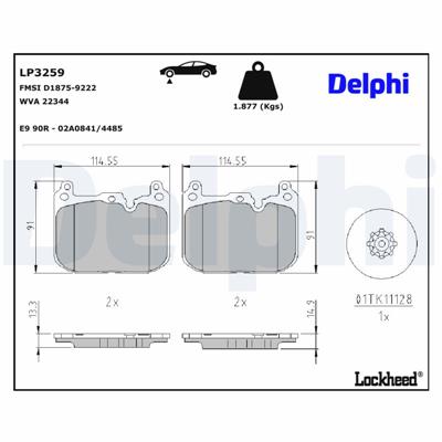 DELPHI LP3259 EAN: 5012759977354.