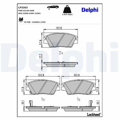 DELPHI LP3263 EAN: 5012759977392.