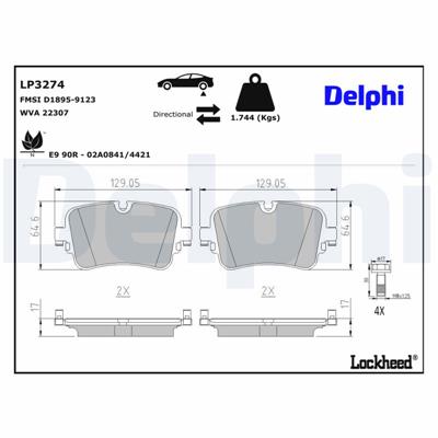 DELPHI LP3274 EAN: 5012759983140.