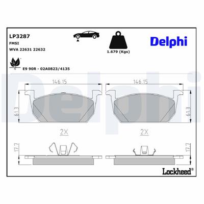 DELPHI LP3287 EAN: 5012759984765.