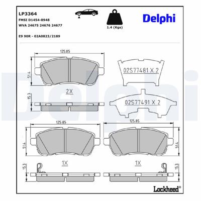 DELPHI LP3364 EAN: 5012759992968.