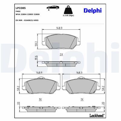 DELPHI LP3385 EAN: 5012759995136.