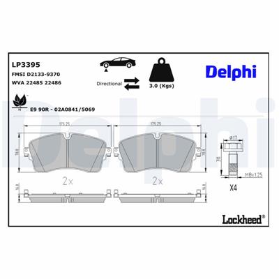 DELPHI LP3395 EAN: 5012759996614.