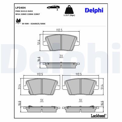 DELPHI LP3404 EAN: 5012759996706.