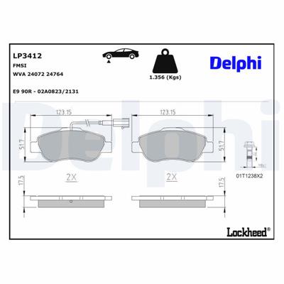 DELPHI LP3412 EAN: 5012759998281.