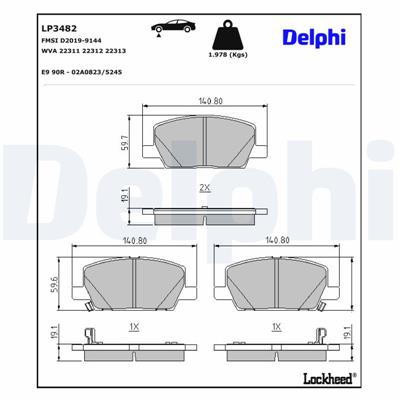 DELPHI LP3482 EAN: 5012759552063.