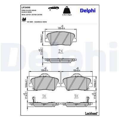 DELPHI LP3499 EAN: 5012759597033.