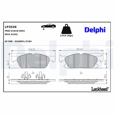 DELPHI LP3536 EAN: 5012759549223.