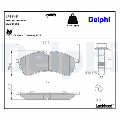 DELPHI LP3545 EAN: 5012759549797.