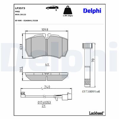 DELPHI LP3573 EAN: 5012759550663.