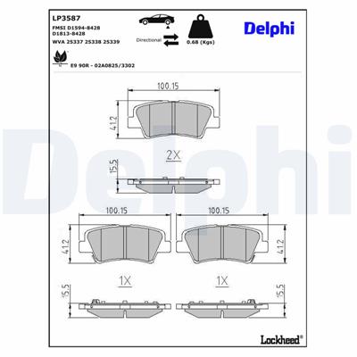 DELPHI LP3587 EAN: 5012759552049.