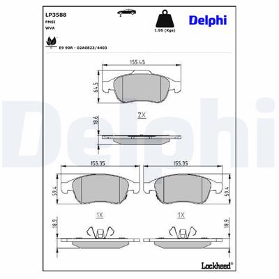DELPHI LP3588 EAN: 5012759552384.