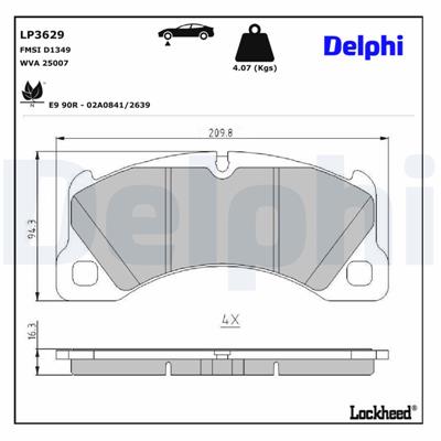 DELPHI LP3629 EAN: 5012759552797.