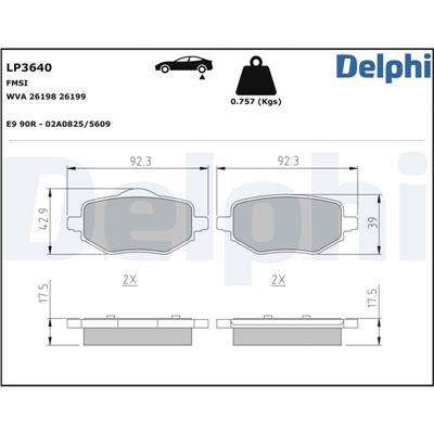 DELPHI LP3640 EAN: 5012759554685.