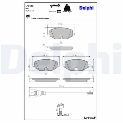 DELPHI LP3663 EAN: 5012759559475.