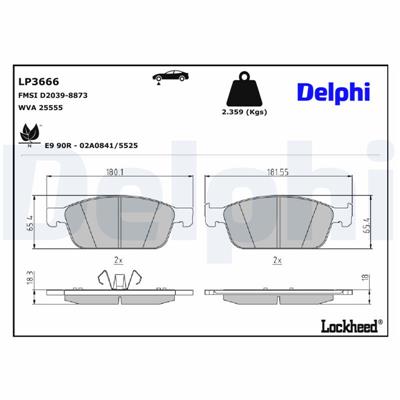 DELPHI LP3666 EAN: 5012759561966.