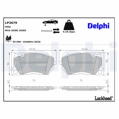 DELPHI LP3679 EAN: 5012759571750.