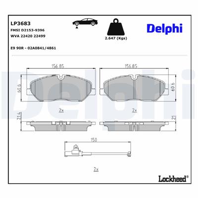 DELPHI LP3683 EAN: 5012759571798.