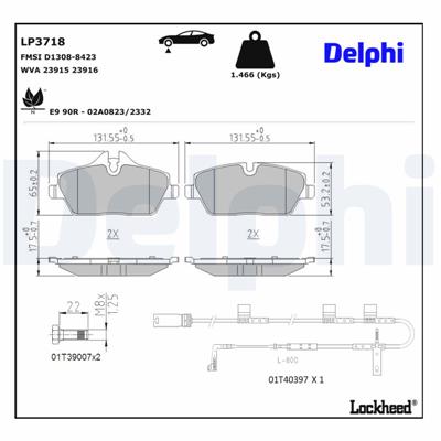 DELPHI LP3718 EAN: 5012759572030.