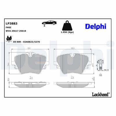 DELPHI LP3883 EAN: 5012759654637.
