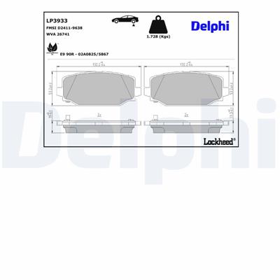 DELPHI LP3933 EAN: 5012759611166.