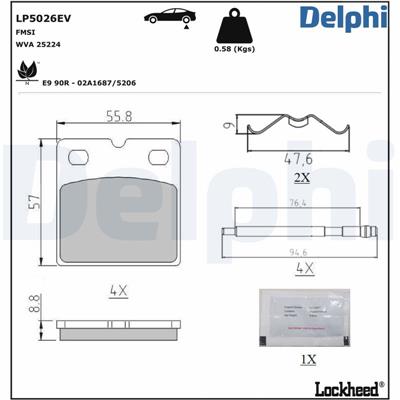 DELPHI LP5026EV EAN: 5012759555026.