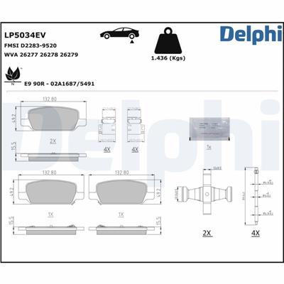 DELPHI LP5034EV EAN: 5012759555101.
