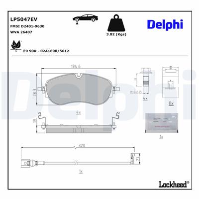 DELPHI LP5047EV EAN: 5012759603581.