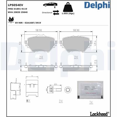 DELPHI LP5054EV EAN: 5012759582220.