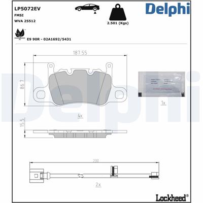 DELPHI LP5072EV EAN: 5012759656617.