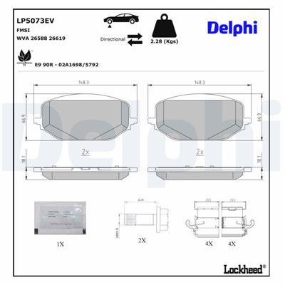 DELPHI LP5073EV EAN: 5012759641194.