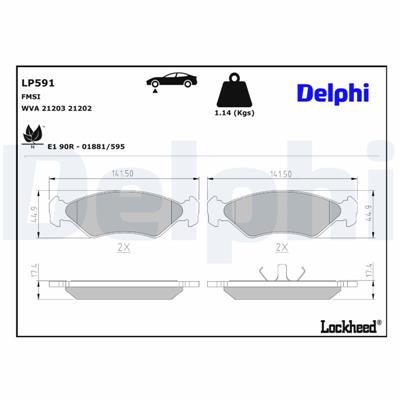 DELPHI LP591 EAN: 5012759304068.