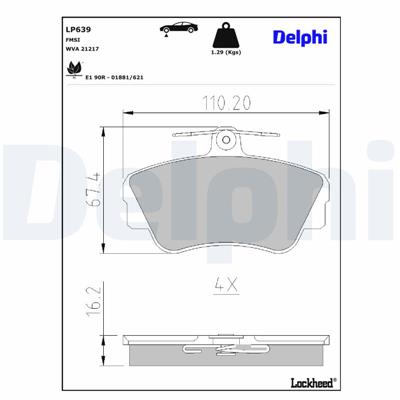 DELPHI LP639 EAN: 5012759304686.