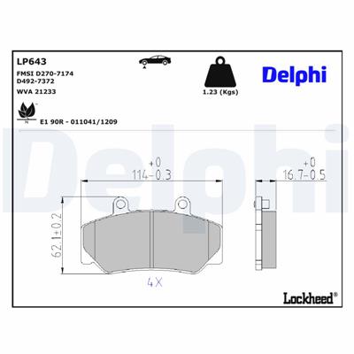 DELPHI LP643 EAN: 5012759304624.