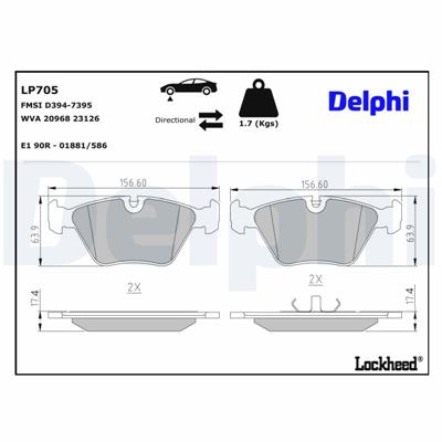DELPHI LP705 EAN: 5012759305218.