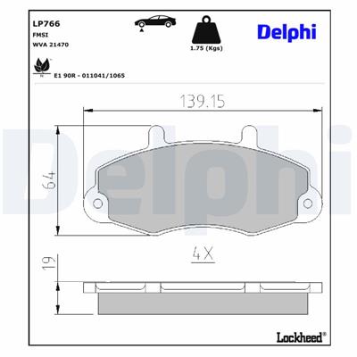 DELPHI LP766 EAN: 5012759305829.