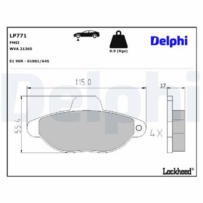 DELPHI LP771 EAN: 5012759305874.