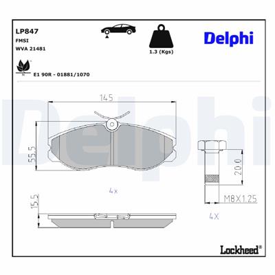 DELPHI LP847 EAN: 5012759306413.