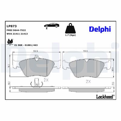 DELPHI LP873 EAN: 5012759925447.