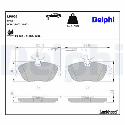 DELPHI LP909 EAN: 5012759908778.