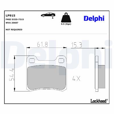 DELPHI LP915 EAN: 5012759930564.