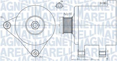 MAGNETI MARELLI 063731918010 Číslo výrobce: MQA1918. EAN: 8050947003208.