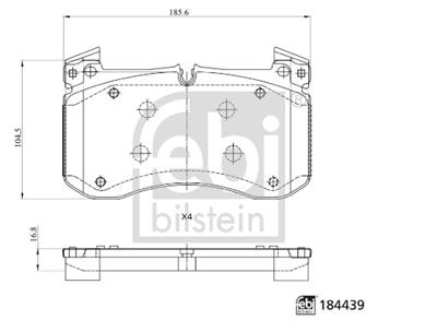 FEBI BILSTEIN 184439 Číslo výrobce: 22697. EAN: 4054224844397.