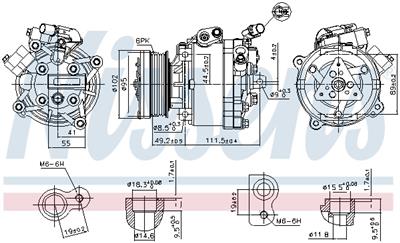 NISSENS 890666 Číslo výrobce: AKS200A413G. EAN: 5707286467507.
