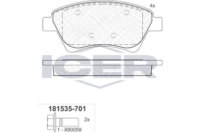 ICER 181535-701 Číslo výrobce: 23930. EAN: 8424073086938.