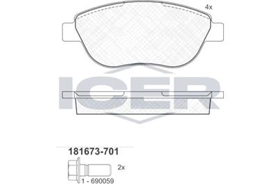 ICER 181673-701 Číslo výrobce: 23708. EAN: 8424073092250.